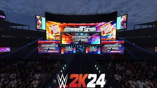 WWE2K24 NEW HIDDEN CONTENT FOUND  SECRET SUMMERSLAM GFX ARENA FOUND [upl. by Anoyek4]