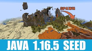 Minecraft Java 1165 Seed Spawn between shattered savanna and badlands with exposed mineshaft [upl. by Anoyk]