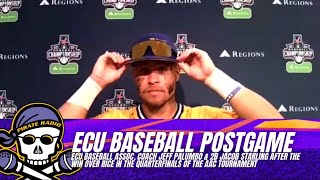 ECU Baseball Assoc Coach Jeff Palumbo amp 2B Jacob Starling after the AAC Tournament win over Rice [upl. by Deyes]