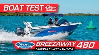 Tested  Stessco Breezeaway 480 with Yamaha F70 Outboard [upl. by Awhsoj]