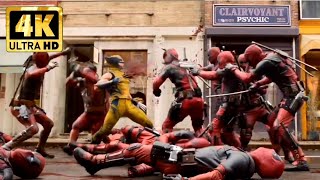 Deadpool and Wolverine vs Deadpool Corps All Deadpool Cameos  One Take Fight  Full HD 4K [upl. by Aisyla]