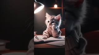 cat Read in the book cute love story cat avengers kitten catlover trending [upl. by Baryram]