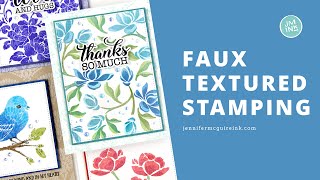 EASY MustTry Faux Fabric Stamping amp Stenciling [upl. by Maharg]