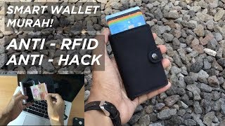 Unboxing amp Review Dompet Kartu anti RFID  Smart Wallet Murah [upl. by Ahsinrad603]