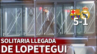 Barcelona 5 Real Madrid 1  Lopetegui solo y cabizbajo en su llegada a Madrid  Diario AS [upl. by Aicenert]