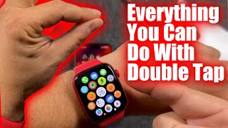 How To Use Double Tap Apple Watch 9  Turn OnOff Settings and Features [upl. by Sarina]