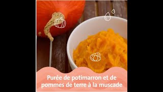 Recette  purée de potimarron et pomme de terre à la muscade [upl. by Arbe]