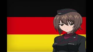 Maho AI cover Panzerlied GuP and Battle of the Bulge [upl. by Ainnek229]