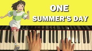 Spirited Away  One Summers Day Piano Tutorial Lesson [upl. by Nodmac]