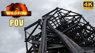 Wildfire POV Front Row 4K 60FPS Kolmarden Zoo RMC Wooden Coaster  NonCopyright [upl. by Celia]