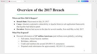 The 2017 Equifax Data Breache case [upl. by Allehc590]