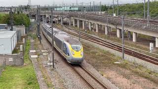 Eurostar E320 Train At High Speed  British Rail Class 374 4K Video [upl. by Sirdna]