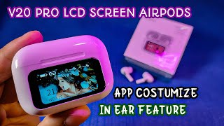 V20 PRO LCD SCREEN TWS AIRPODS UNBOXING V20 PRO AIRPODS UNBOXING [upl. by Otanutrof386]