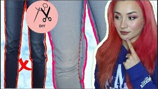 COMO ENTUBAR PANTALON DEPENDIENDO DE LA FORMA DE TU PIERNA Pantalon DIY FashionLifeHacks [upl. by Droffilc349]