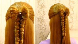 Простая прическа в школу с плетением на каждый день 💫 Косы💫 Easy school hairstyle [upl. by Alit]