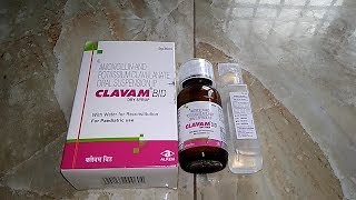 Clavam bid syrup uses dosage and side effects [upl. by Nuhsal]