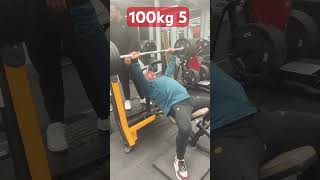 100Kg Incline Chest Press 👍🏻chest motivation trending viralshort explore power workout [upl. by Apps]