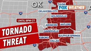 Dallas And Tulsa Under Tornado Watch On Monday [upl. by Krahling]