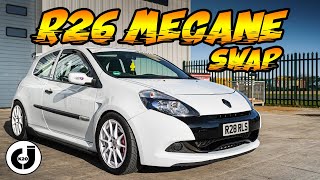 300BHP MEGANE ENGINED ROCKET RENAULT CLIO TRACK READY TURBO WEAPON [upl. by Edgerton]