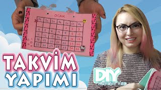 Kendin Yap Masa Üstü Takvim Yapımı \ DIY Calender [upl. by Annaynek]