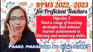 Explaining OBJECTIVE 2 of the RPMS Tool for Proficient Teachers amp get the highest possible score [upl. by Mosira451]