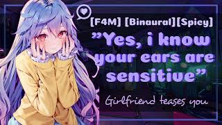 ASMR ROLEPLAY F4M Girlfriend plays with your ears Binaural [upl. by Audette]