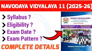 Navodaya Class 11th 202526  Full Information  navodaya [upl. by Attlee962]