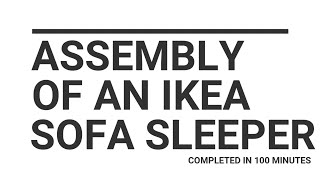 Assembly of an IKEA Sofa Sleeper  SANDBACKEN Sleeper Sectional [upl. by Airrehs]