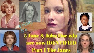 No Longer Nameless 5 Jane Doe and John Doe Cases Identified Part 1 The Janes Friday 5s [upl. by Ardna]