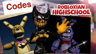 Bonnie Bendy and Springbonnie Avatar Codes for RHS aka Robloxian High School [upl. by Pass]