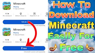 How To Download Minecraft For Free Directly From Play Store Easily For Free Op  By  Gamingistan [upl. by Nosreip584]