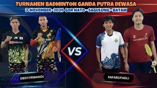 Turnamen AsLi TerdePAN  Safari Ramadhan Cup 2024  Safari  Fadhil  di GOR Nato badminton [upl. by Amsden]