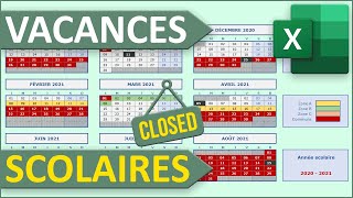 Calendriers automatiques des vacances scolaires [upl. by Vannie]