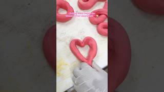 How Heart Bagels are made bagels pinkheart [upl. by Kingdon251]