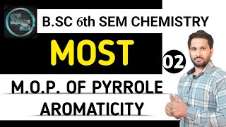 BSc 6th sem  Molecular Orbital Structure of Pyrrole  Aromaticity of Pyrrole [upl. by Dareen]