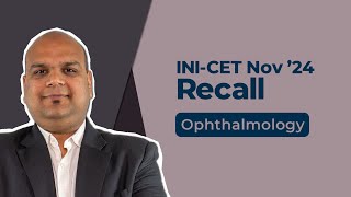 Exam Recall Series INICET Nov 24  Ophthalmology [upl. by Bowers]