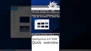 SparkyLinux 60 quotKDEquot Quick overview Shorts [upl. by Henni]