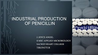 Industrial Production of Penicillin Industrial microbiology [upl. by Heathcote]