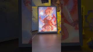 Yoimiya from Genshin Impact Light Painting Home Decor Table Lamp Night Lightlightpainting painting [upl. by Rosalynd31]