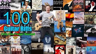 🎸 100 Classic Riffs Only ONE Finger Needed PDF with all TABs in description [upl. by Shani]