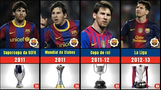 🔹️LIONEL MESSI🔹️TÍTULOS OFICIAIS 🏆 [upl. by Noak]