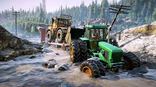 Tractor Transport HMZ700 \ Snowrunner [upl. by Ilehs]