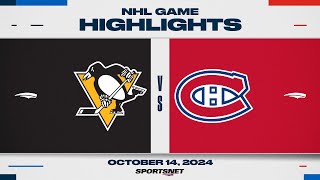 NHL Highlights  Penguins vs Canadiens  October 14 2024 [upl. by Sukramaj]