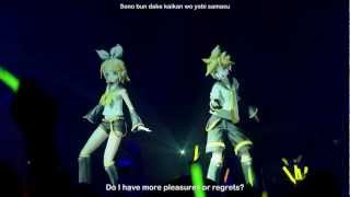 Len And Rin Kagamine  Purple Butterfly on your Right Shoulder  Project DIVA Live  eng subs [upl. by Yelah]