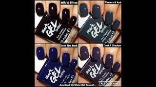 Avon Mark Gel Shine Nail Enamels  Wild amp Bitten Cinders amp Ash Into The Dark Cast A Shadow [upl. by Ximenes]