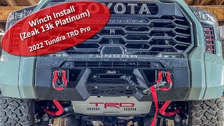 Winch Install on a 2022 Toyota Tundra TRD ProZeak 13k Platinum WinchWireless Remote Included [upl. by Eniroc]