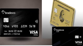 Oportunidade Cartões Amex Visa Signature e Infinite Bradesco com anuidade grátis para sempre [upl. by Ailiec]