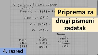 Priprema za drugi pismeni  matematika za četvrti razred [upl. by Onileba]