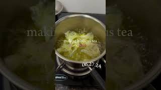 making hibiscus tea viralvideo food travel [upl. by Aicilaf]