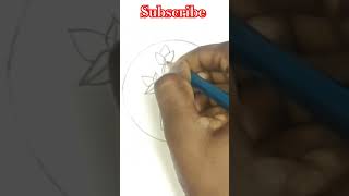 Flower Drawing 🌺🌺🌺Flower pot with pencil drawingFlower Circle DrawingShorts video 2024 [upl. by Yelrahs]